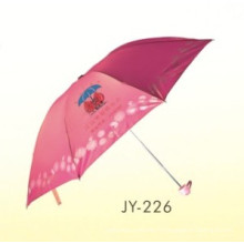Parapluie manuel à 3 plis de publicité ouverte (JY-226)